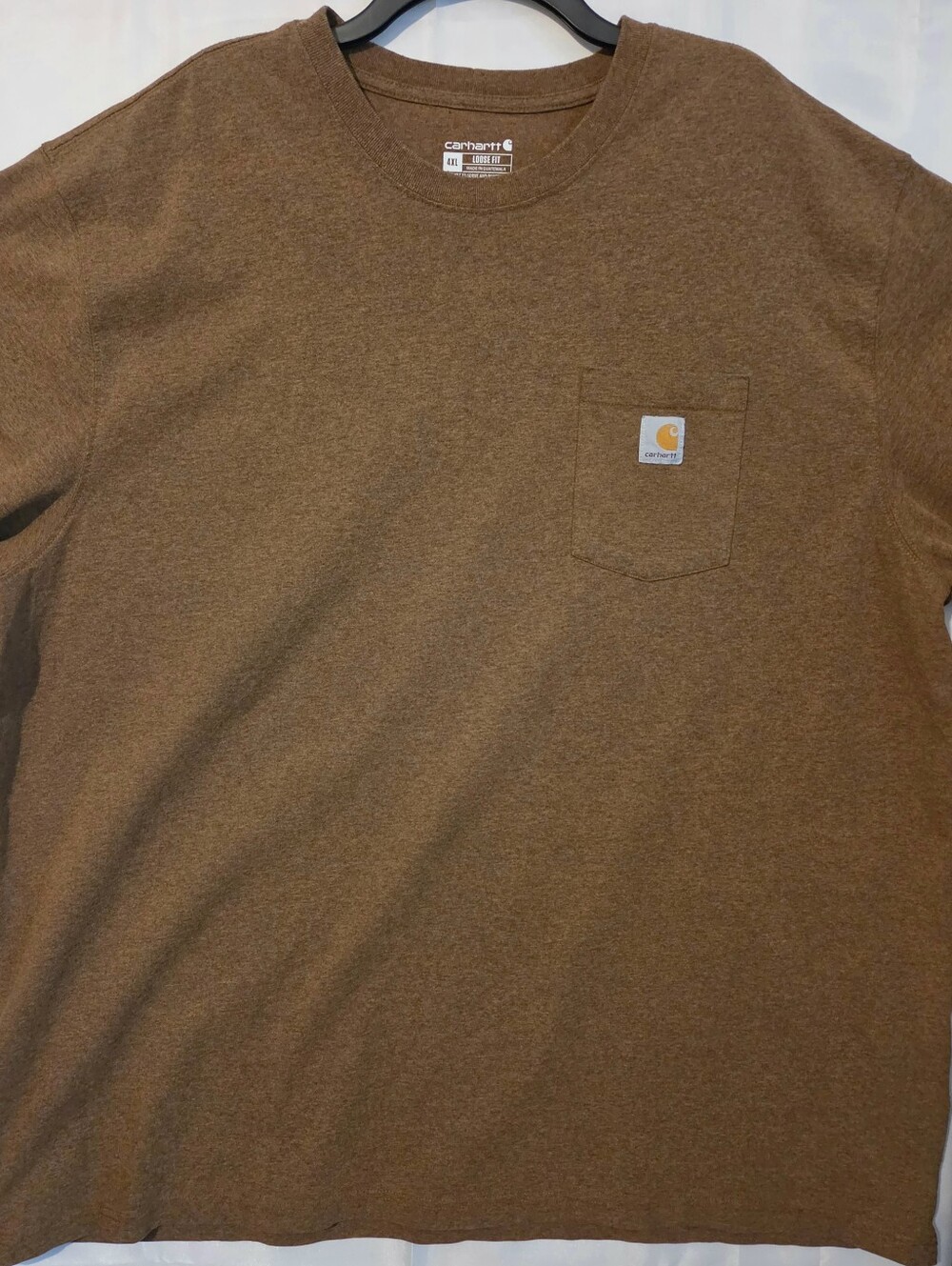 Carhartt Brown Short-Sleeve Pocket Tee. 4XL